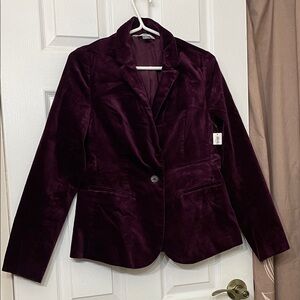 Old Navy Women's Velvet Blazer in Rich Purple